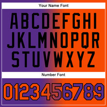 Load image into Gallery viewer, Custom Stitched Purple Orange-Black Gradient Fashion Sports Pullover Sweatshirt Hoodie