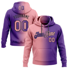 Load image into Gallery viewer, Custom Stitched Purple Medium Pink-Black Gradient Fashion Sports Pullover Sweatshirt Hoodie