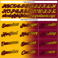 Load image into Gallery viewer, Custom Stitched Maroon Gold-Black Gradient Fashion Sports Pullover Sweatshirt Hoodie