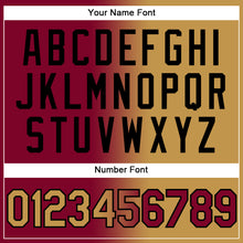 Load image into Gallery viewer, Custom Stitched Maroon Old Gold-Black Gradient Fashion Sports Pullover Sweatshirt Hoodie