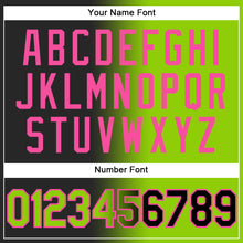 Load image into Gallery viewer, Custom Stitched Black Neon Green-Pink Gradient Fashion Sports Pullover Sweatshirt Hoodie