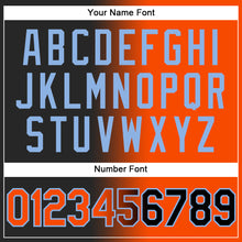 Load image into Gallery viewer, Custom Stitched Black Orange-Light Blue Gradient Fashion Sports Pullover Sweatshirt Hoodie