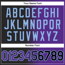 Load image into Gallery viewer, Custom Stitched Black Purple-Light Blue Gradient Fashion Sports Pullover Sweatshirt Hoodie