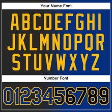 Load image into Gallery viewer, Custom Stitched Black Royal-Gold Gradient Fashion Sports Pullover Sweatshirt Hoodie