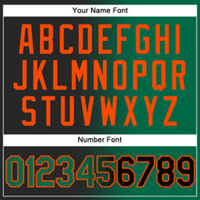 Load image into Gallery viewer, Custom Stitched Black Kelly Green-Orange Gradient Fashion Sports Pullover Sweatshirt Hoodie
