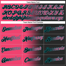 Load image into Gallery viewer, Custom Stitched Black Neon Pink-Teal Gradient Fashion Sports Pullover Sweatshirt Hoodie