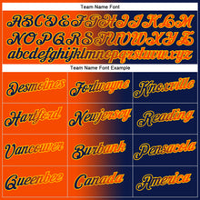 Load image into Gallery viewer, Custom Stitched Navy Orange-Gold Gradient Fashion Sports Pullover Sweatshirt Hoodie