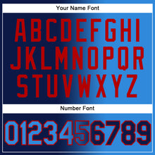 Load image into Gallery viewer, Custom Stitched Navy Powder Blue-Red Gradient Fashion Sports Pullover Sweatshirt Hoodie