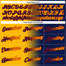 Load image into Gallery viewer, Custom Stitched Navy Gold-Red Gradient Fashion Sports Pullover Sweatshirt Hoodie