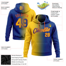 Load image into Gallery viewer, Custom Stitched Royal Yellow-Orange Gradient Fashion Sports Pullover Sweatshirt Hoodie