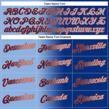 Load image into Gallery viewer, Custom Stitched Royal Light Blue-Orange Gradient Fashion Sports Pullover Sweatshirt Hoodie