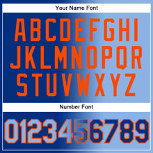 Load image into Gallery viewer, Custom Stitched Royal Light Blue-Orange Gradient Fashion Sports Pullover Sweatshirt Hoodie