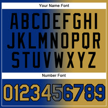 Load image into Gallery viewer, Custom Stitched Royal Old Gold-Black Gradient Fashion Sports Pullover Sweatshirt Hoodie