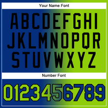 Load image into Gallery viewer, Custom Stitched Royal Neon Green-Black Gradient Fashion Sports Pullover Sweatshirt Hoodie