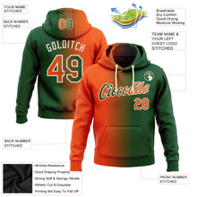 Load image into Gallery viewer, Custom Stitched Green Orange-Cream Gradient Fashion Sports Pullover Sweatshirt Hoodie