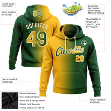 Load image into Gallery viewer, Custom Stitched Green Gold-Cream Gradient Fashion Sports Pullover Sweatshirt Hoodie