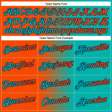 Load image into Gallery viewer, Custom Stitched Aqua Orange-Navy Gradient Fashion Sports Pullover Sweatshirt Hoodie