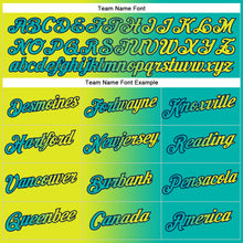 Load image into Gallery viewer, Custom Stitched Aqua Neon Yellow-Navy Gradient Fashion Sports Pullover Sweatshirt Hoodie