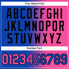 Load image into Gallery viewer, Custom Stitched Thunder Blue Pink-Black Gradient Fashion Sports Pullover Sweatshirt Hoodie