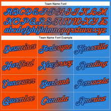 Load image into Gallery viewer, Custom Stitched Powder Blue Orange-Black Gradient Fashion Sports Pullover Sweatshirt Hoodie