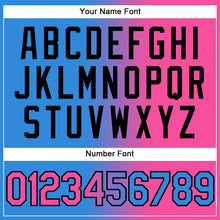 Load image into Gallery viewer, Custom Stitched Powder Blue Pink-Black Gradient Fashion Sports Pullover Sweatshirt Hoodie