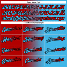 Load image into Gallery viewer, Custom Stitched Sky Blue Red-Black Gradient Fashion Sports Pullover Sweatshirt Hoodie