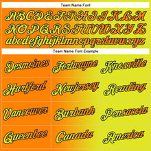 Load image into Gallery viewer, Custom Stitched Neon Yellow Bay Orange-Navy Gradient Fashion Sports Pullover Sweatshirt Hoodie