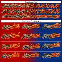 Load image into Gallery viewer, Custom Royal Red-Gold Authentic Gradient Fashion Baseball Jersey