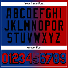 Load image into Gallery viewer, Custom Royal Red-Black Authentic Gradient Fashion Baseball Jersey