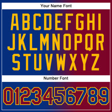 Load image into Gallery viewer, Custom Royal Maroon-Gold Authentic Gradient Fashion Baseball Jersey