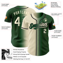 Load image into Gallery viewer, Custom Green Cream-Black Authentic Gradient Fashion Baseball Jersey