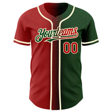 Load image into Gallery viewer, Custom Green Red-Cream Authentic Gradient Fashion Baseball Jersey