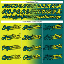 Load image into Gallery viewer, Custom Teal Neon Yellow-Black Authentic Gradient Fashion Baseball Jersey