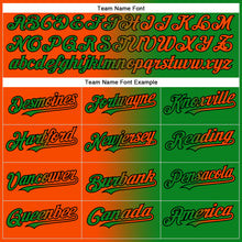 Load image into Gallery viewer, Custom Grass Green Orange-Black Authentic Gradient Fashion Baseball Jersey