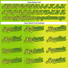 Load image into Gallery viewer, Custom Neon Yellow Neon Green-Navy Authentic Gradient Fashion Baseball Jersey
