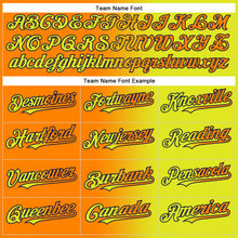 Load image into Gallery viewer, Custom Neon Yellow Bay Orange-Navy Authentic Gradient Fashion Baseball Jersey