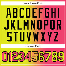 Load image into Gallery viewer, Custom Neon Yellow Neon Pink-Black Authentic Gradient Fashion Baseball Jersey