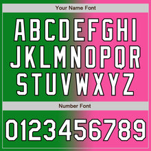 Load image into Gallery viewer, Custom Grass Green White Pink-Black Authentic Gradient Fashion Baseball Jersey
