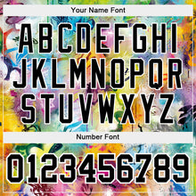 Load image into Gallery viewer, Custom Scratch Graffiti Pattern Black-White 3D Authentic Baseball Jersey