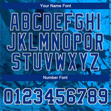 Load image into Gallery viewer, Custom Graffiti Pattern Royal-White 3D Performance T-Shirt