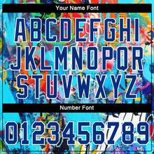 Load image into Gallery viewer, Custom Graffiti Pattern Royal-White 3D Performance T-Shirt