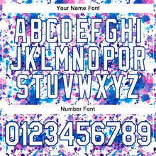 Load image into Gallery viewer, Custom Graffiti Pattern White-Royal 3D Abstract Watercolor Authentic Baseball Jersey