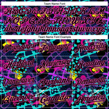 Load image into Gallery viewer, Custom Graffiti Pattern Black-Pink 3D Creative Hearts Stars Geometric Figures Authentic Baseball Jersey