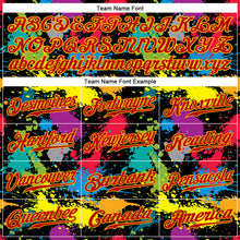 Load image into Gallery viewer, Custom Graffiti Pattern Red-Gold 3D Colorful Splattered Messy Art Ink Paintbrush Drawing Authentic Baseball Jersey