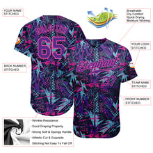Load image into Gallery viewer, Custom Graffiti Pattern Purple-Pink 3D Creative Geometric Figures And Dots Authentic Baseball Jersey