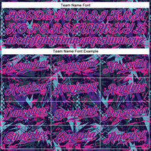 Load image into Gallery viewer, Custom Graffiti Pattern Purple-Pink 3D Creative Geometric Figures And Dots Authentic Baseball Jersey