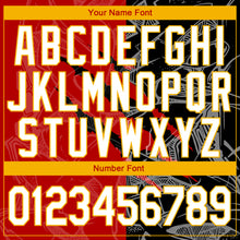 Load image into Gallery viewer, Custom Graffiti Pattern White Black-Yellow 3D Scratch Authentic Baseball Jersey