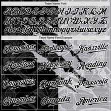 Load image into Gallery viewer, Custom Graffiti Pattern Black-Gray 3D Scratch Authentic Baseball Jersey