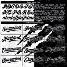 Load image into Gallery viewer, Custom Graffiti Pattern Black-Gray 3D Scratch Authentic Baseball Jersey