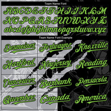 Load image into Gallery viewer, Custom Graffiti Pattern Neon Green Black-Gray 3D Scratch Authentic Baseball Jersey